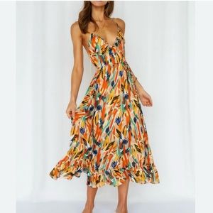 NWT Hello Molly Lay It Loud Fit & Flare Midi Dress Size Large